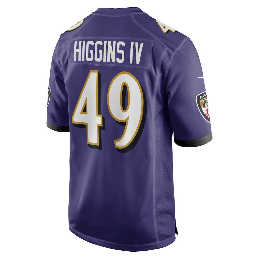 Jay Higgins IV Baltimore Ravens Team Game Jersey - Purple - Nike