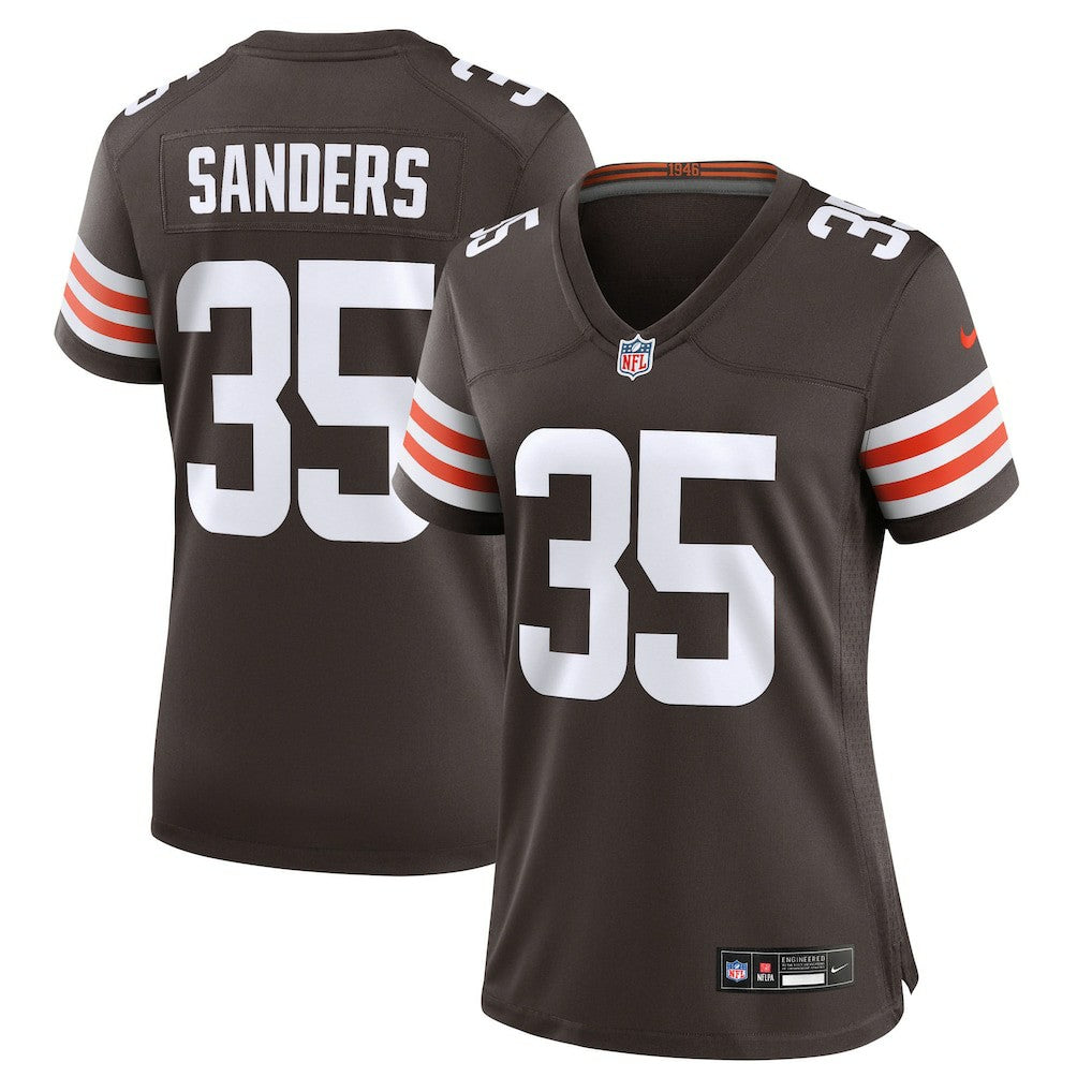 Raheim Sanders Cleveland Browns Women's Team Game Jersey - Brown - Nike