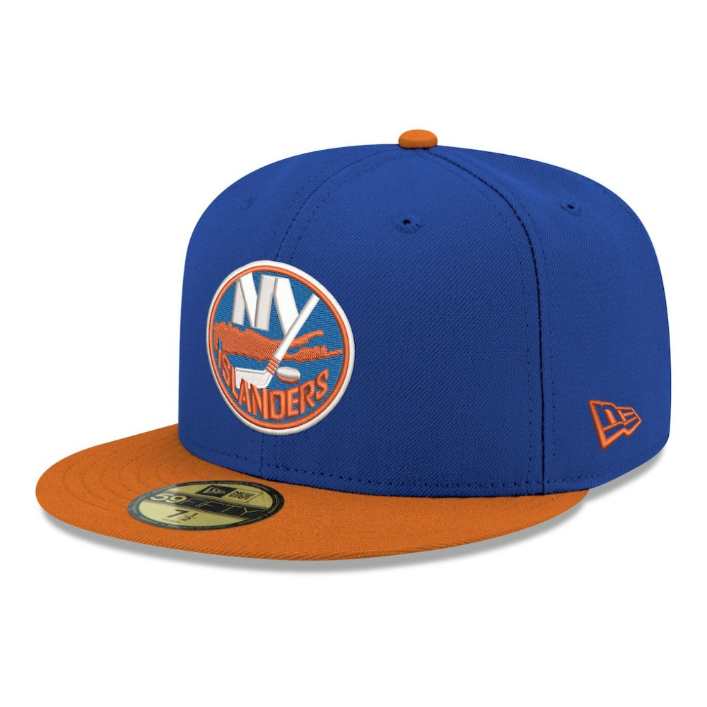 New York Islanders New Era Core Logo Two-Tone 59FIFTY Fitted Hat - Blue | New Era discount