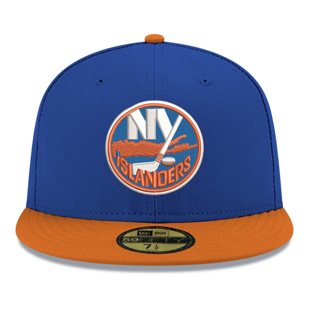 New York Islanders New Era Core Logo Two-Tone 59FIFTY Fitted Hat - Blue | New Era discount