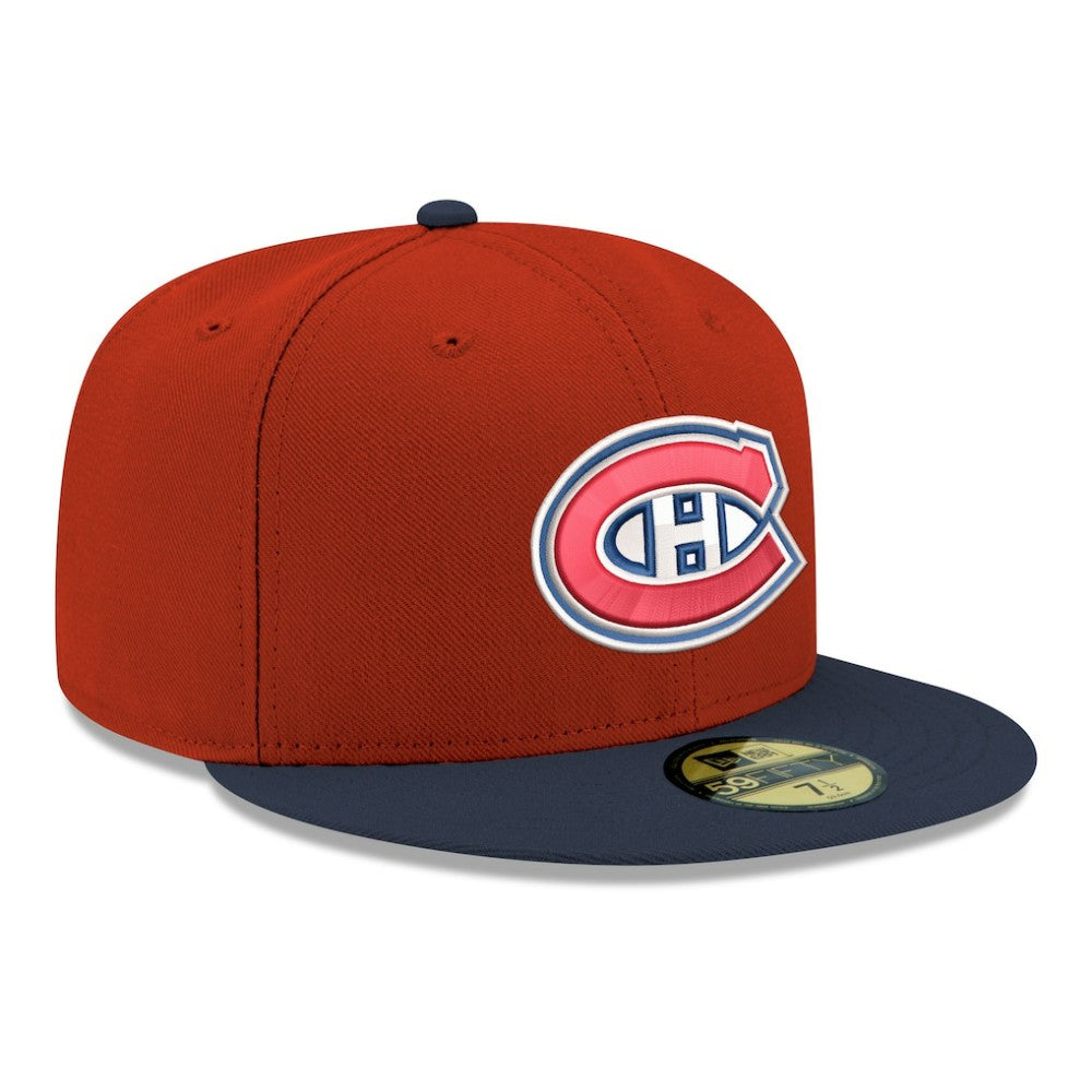 Montreal Canadiens New Era Core Logo Two-Tone 59FIFTY Fitted Hat - Red | New Era near me