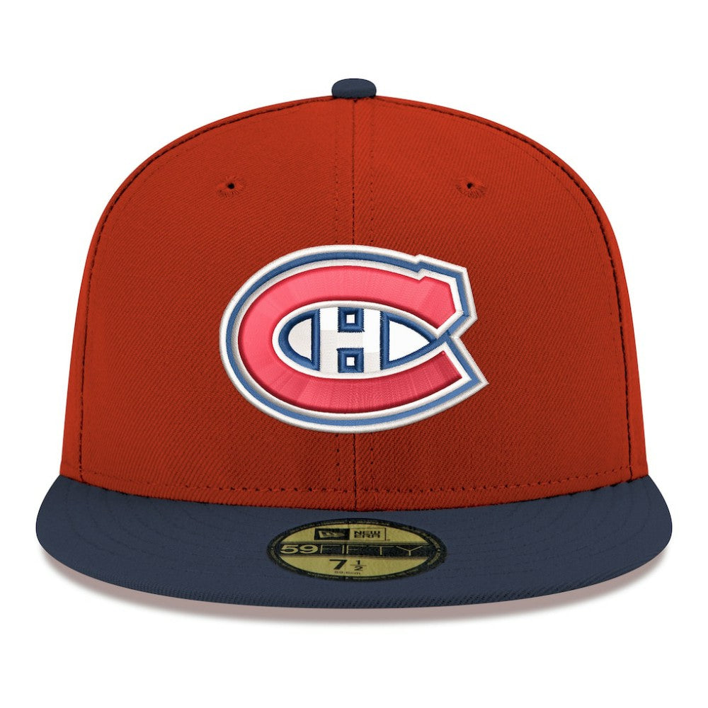 Montreal Canadiens New Era Core Logo Two-Tone 59FIFTY Fitted Hat - Red | New Era near me