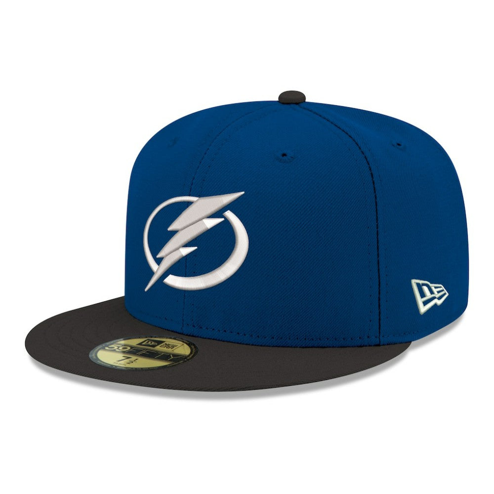 Tampa Bay Lightning New Era Core Logo Two-Tone 59FIFTY Fitted Hat - Blue | New Era near me