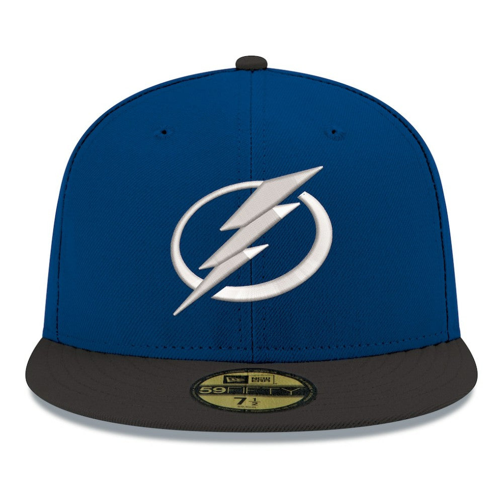 Tampa Bay Lightning New Era Core Logo Two-Tone 59FIFTY Fitted Hat - Blue | New Era near me