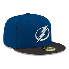 Tampa Bay Lightning New Era Core Logo Two-Tone 59FIFTY Fitted Hat - Blue | New Era near me