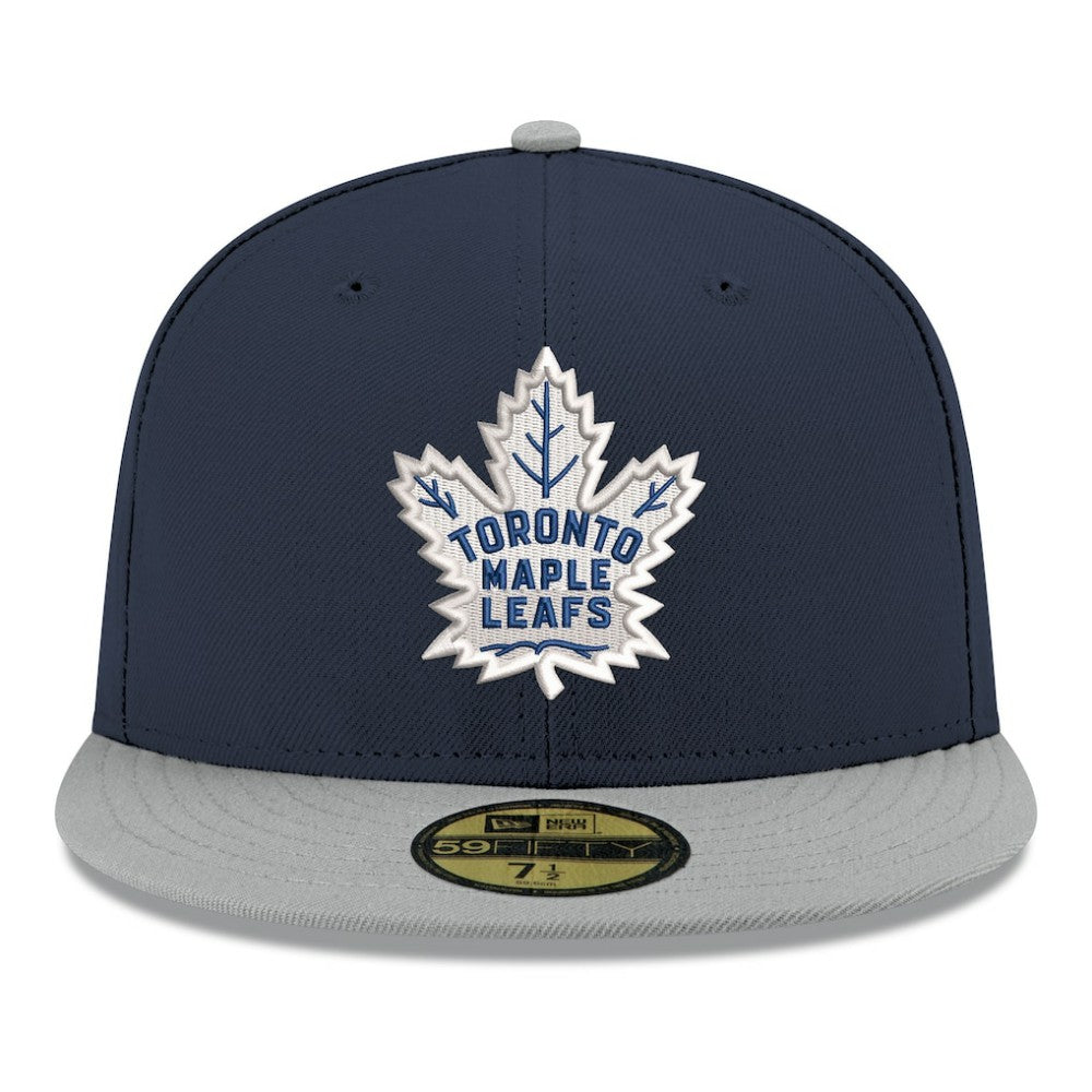 Toronto Maple Leafs New Era Core Logo Two-Tone 59FIFTY Fitted Hat - Navy | New Era Clearance