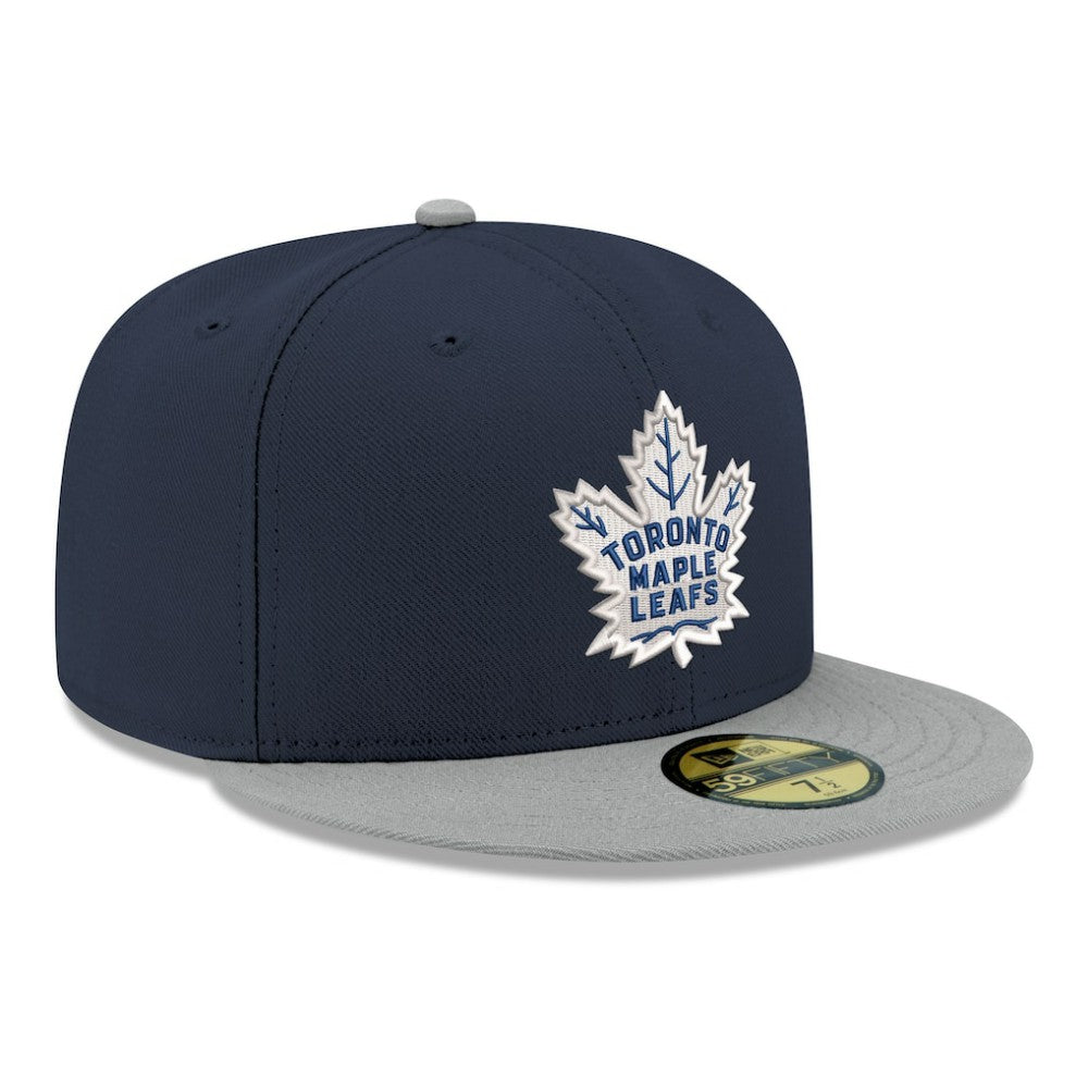 Toronto Maple Leafs New Era Core Logo Two-Tone 59FIFTY Fitted Hat - Navy | New Era Clearance