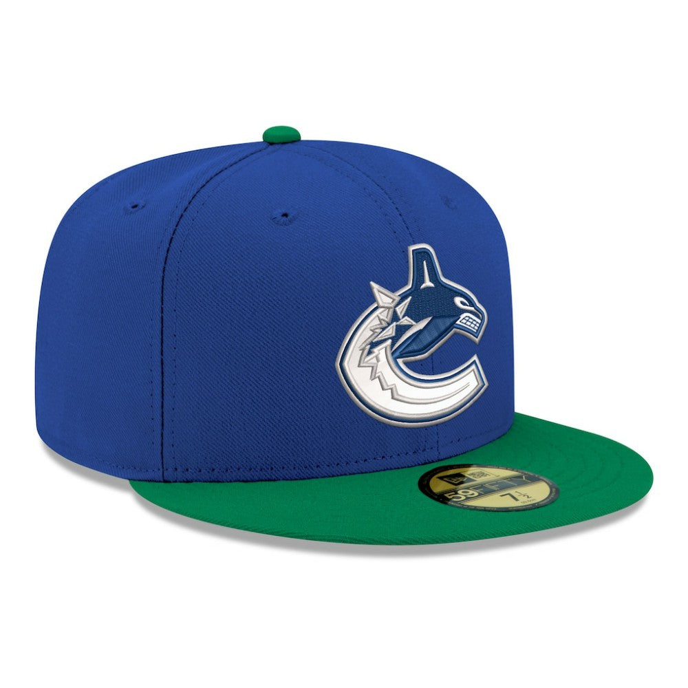 Vancouver Canucks New Era Core Logo Two-Tone 59FIFTY Fitted Hat - Blue | New Era near me
