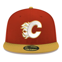 Calgary Flames New Era Core Logo Two-Tone 59FIFTY Fitted Hat - Red | New Era Lifestyle