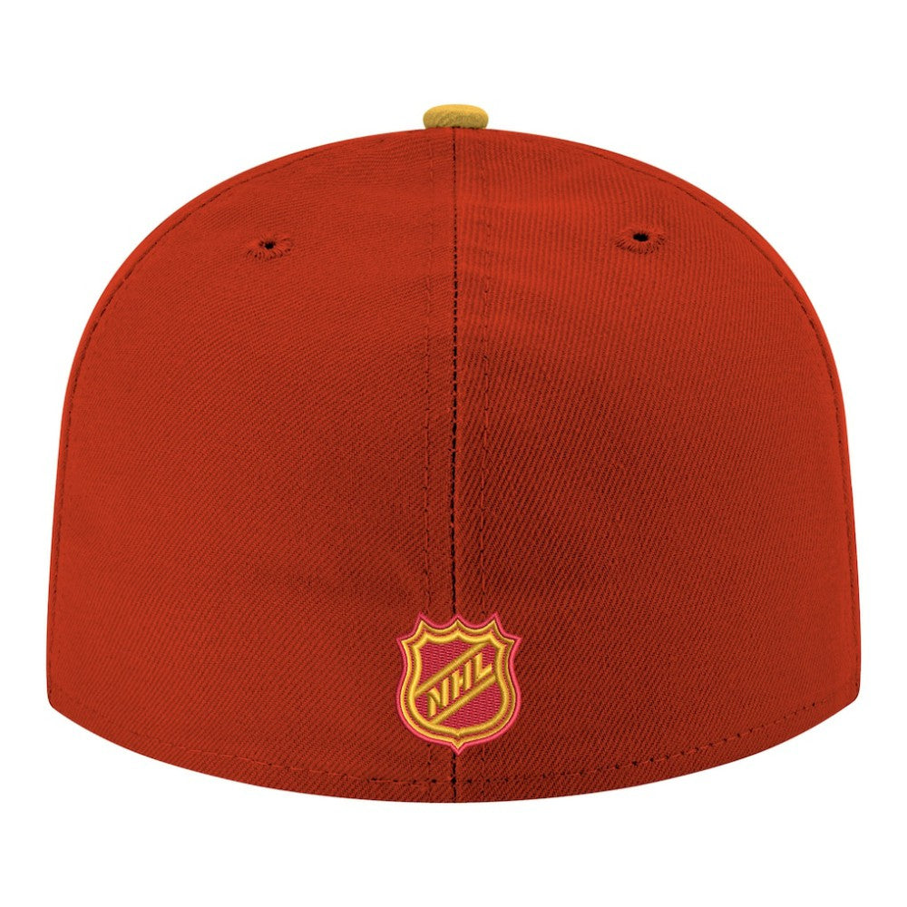 Calgary Flames New Era Core Logo Two-Tone 59FIFTY Fitted Hat - Red | New Era Lifestyle