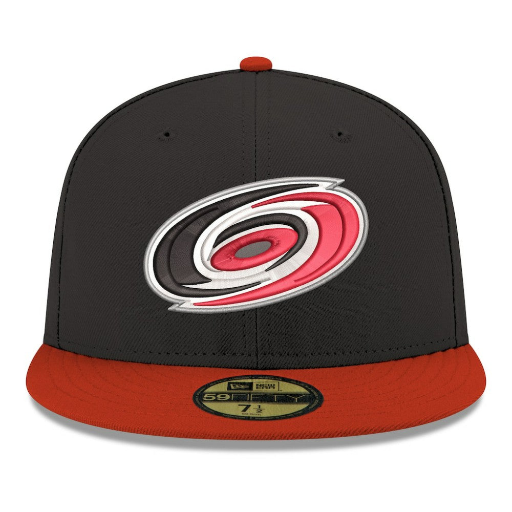Carolina Hurricanes New Era Core Logo Two-Tone 59FIFTY Fitted Hat - Black | New Era Clearance