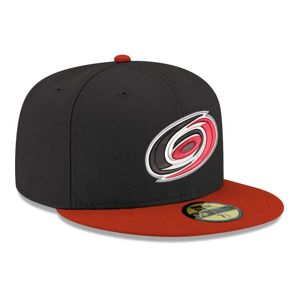 Carolina Hurricanes New Era Core Logo Two-Tone 59FIFTY Fitted Hat - Black | New Era Clearance