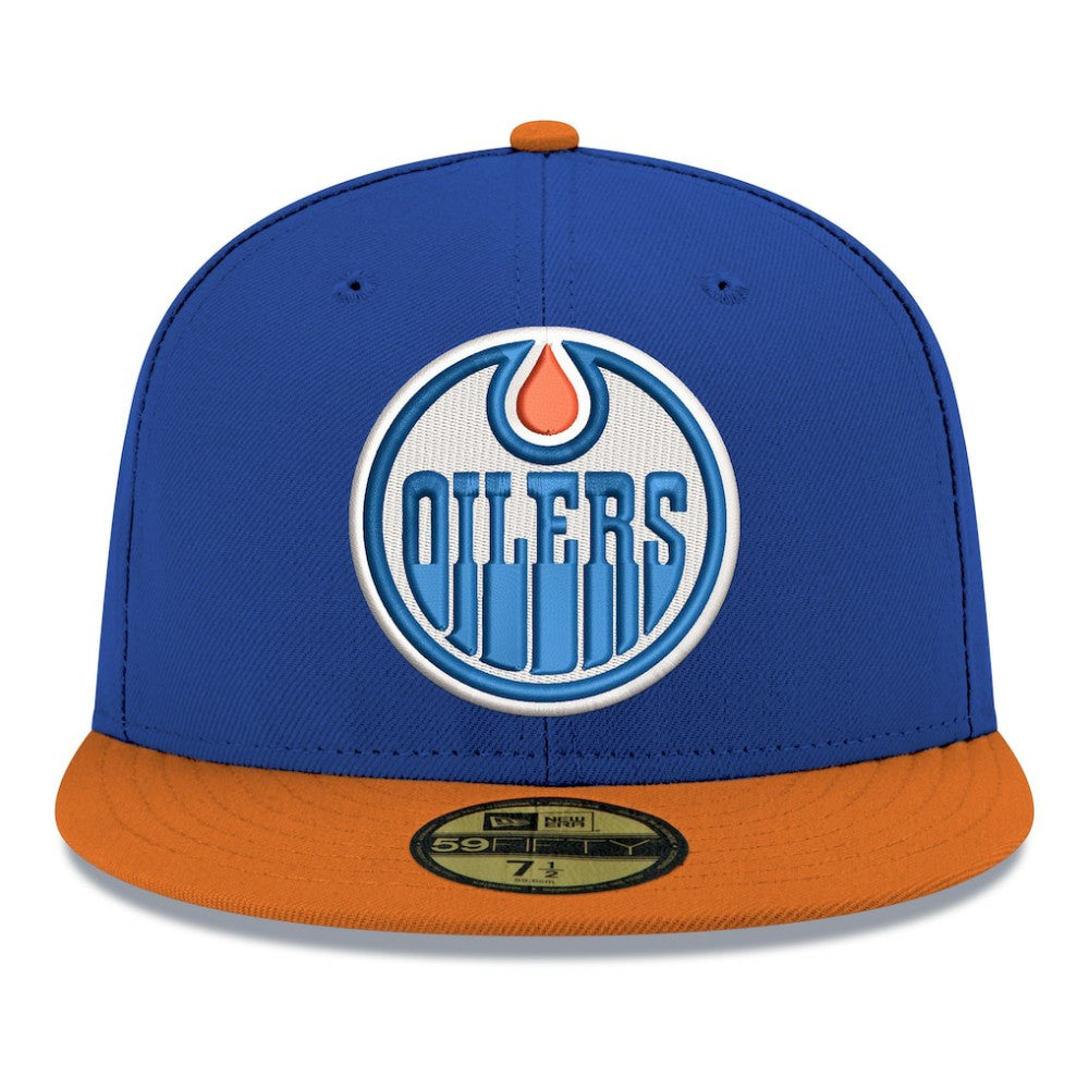 Edmonton Oilers New Era Core Logo Two-Tone 59FIFTY Fitted Hat - Royal | New Era online