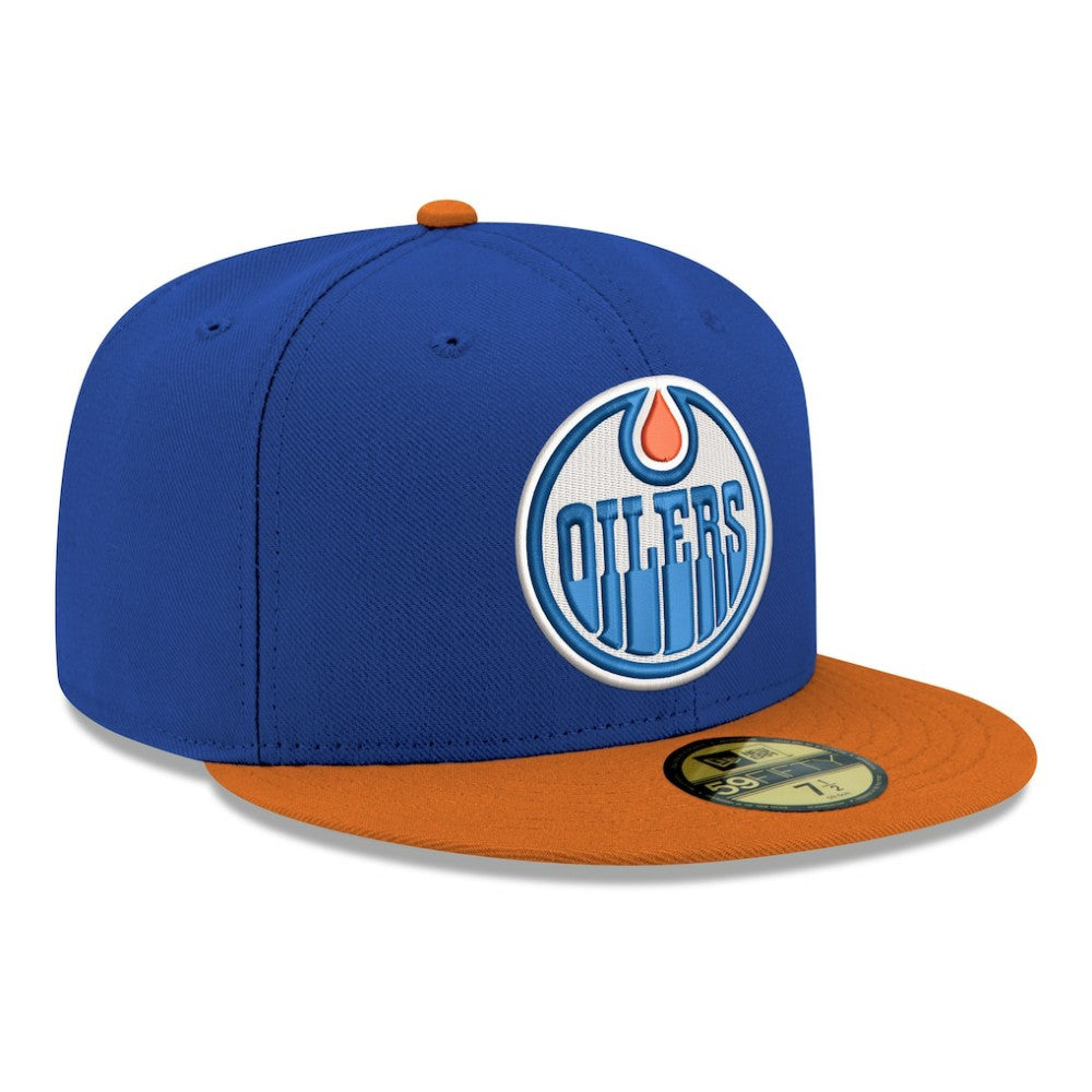 Edmonton Oilers New Era Core Logo Two-Tone 59FIFTY Fitted Hat - Royal | New Era online