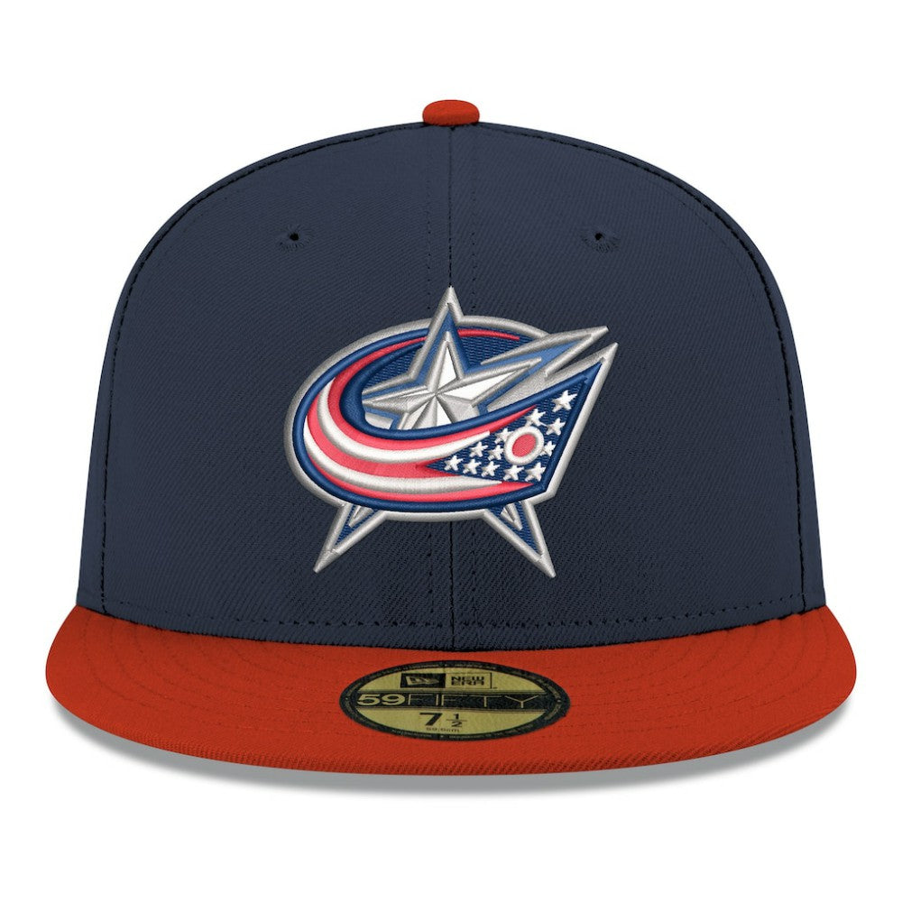 Columbus Blue Jackets New Era Core Logo Two-Tone 59FIFTY Fitted Hat - Navy | New Era near me