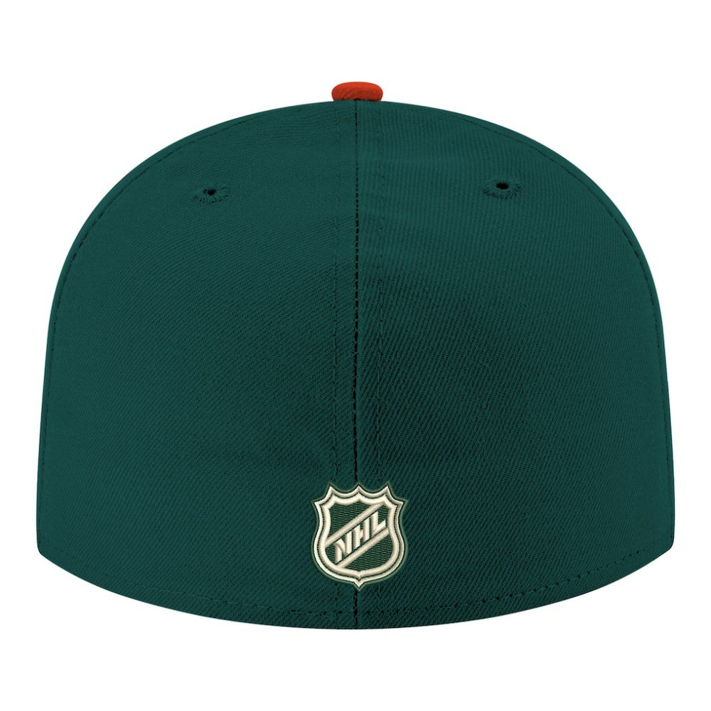 Minnesota Wild New Era Core Logo Two-Tone 59FIFTY Fitted Hat - Green | New Era Clearance
