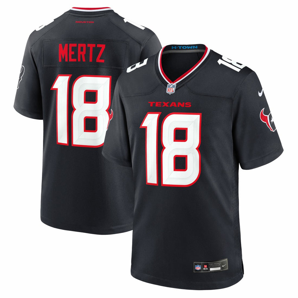 Graham Mertz Houston Texans Team Game Jersey - Navy - Nike