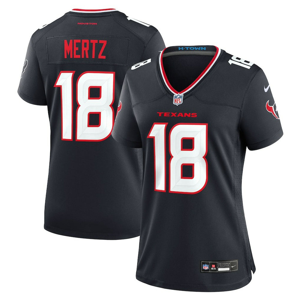 Graham Mertz Houston Texans Women's Team Game Jersey - Navy - Nike