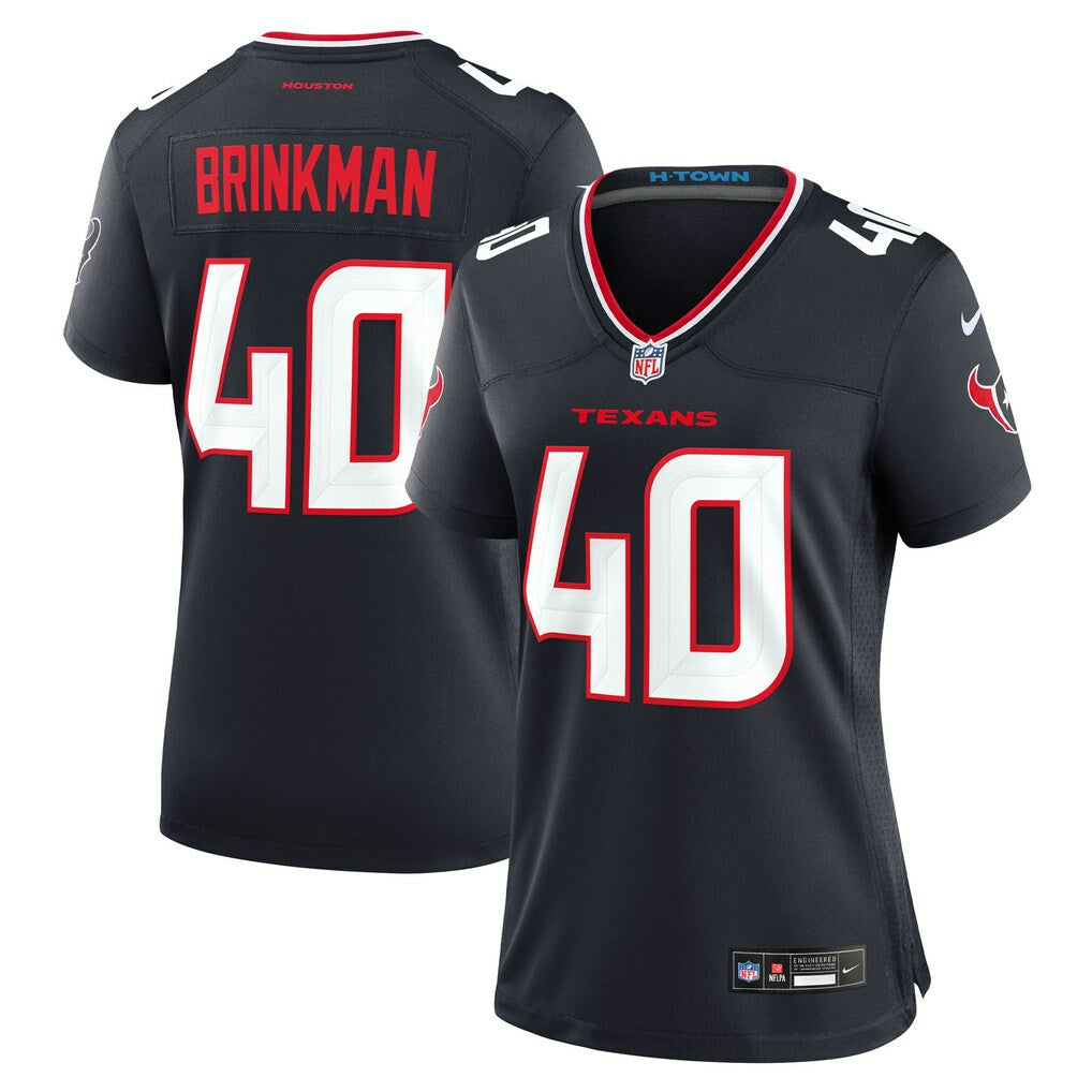 Austin Brinkman Houston Texans Women's Team Game Jersey - Navy - Nike