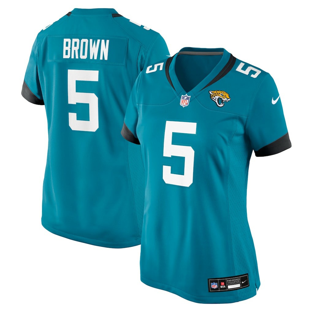Dyami Brown Jacksonville Jaguars Women's Team Game Jersey - Teal - Nike