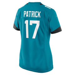 Tim Patrick Jacksonville Jaguars Women's Team Game Jersey - Teal - Nike