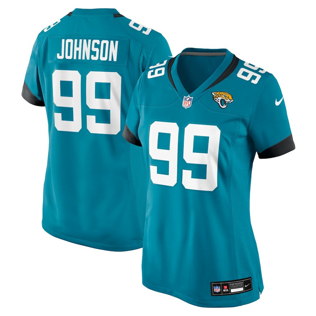 Austin Johnson Jacksonville Jaguars Women's Team Game Jersey - Teal - Nike