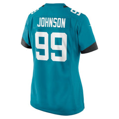 Austin Johnson Jacksonville Jaguars Women's Team Game Jersey - Teal - Nike