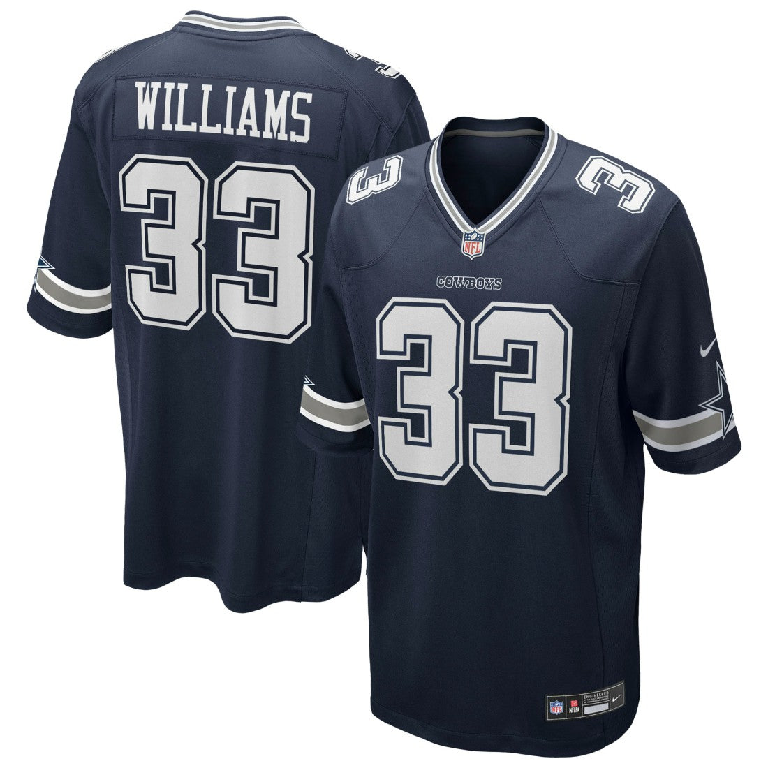 Javonte Williams Dallas Cowboys Team Game Jersey - Navy - Nike