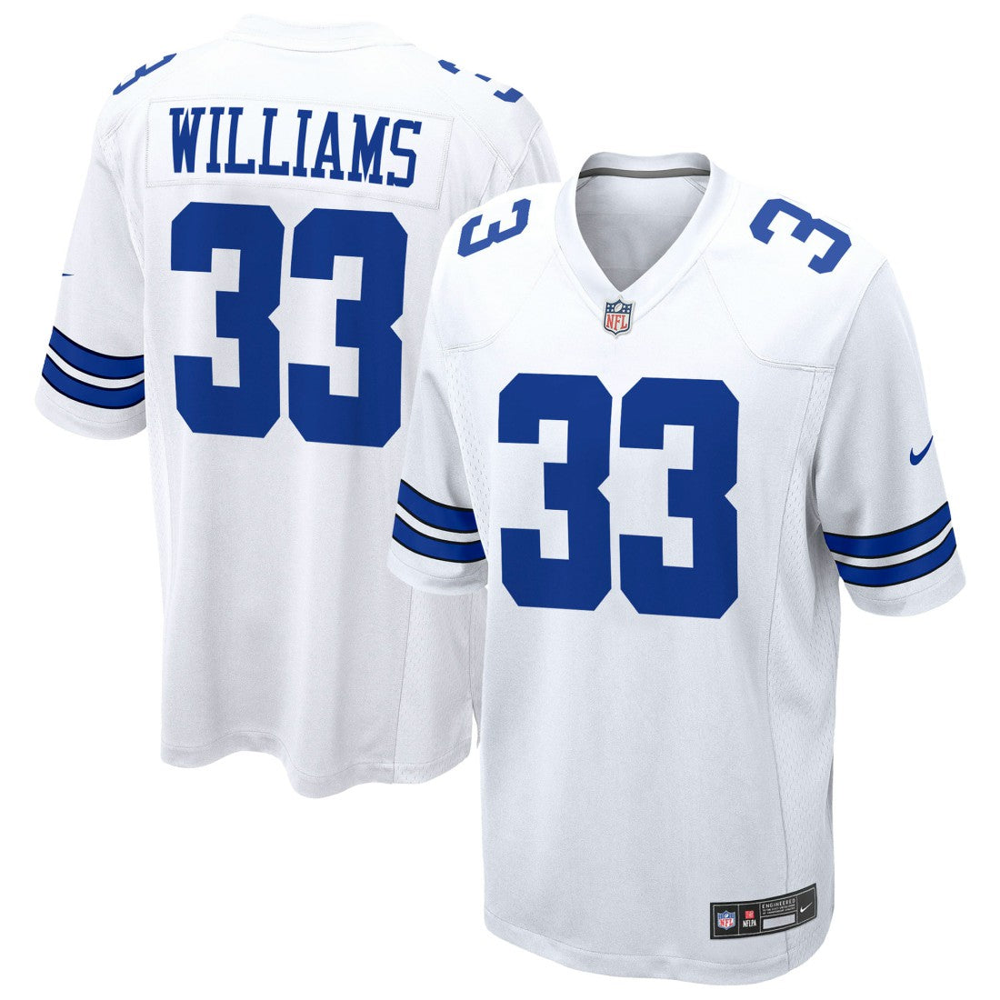 Javonte Williams Dallas Cowboys Game Jersey - White - Nike