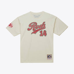Pete Rose Cincinnati Reds Mitchell & Ness Cooperstown Collection Throwback Name & Number T-Shirt Near Me