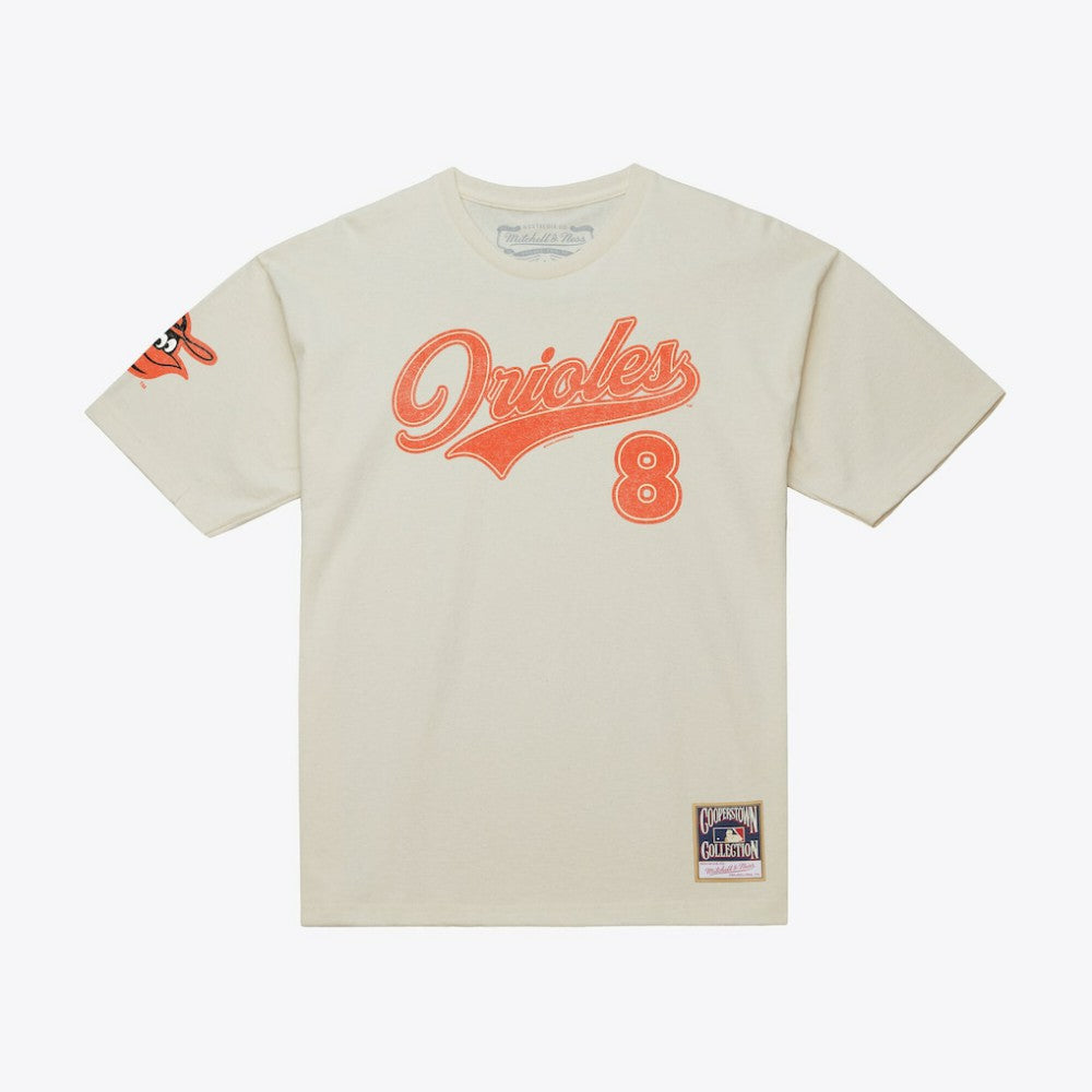 Cal Ripken Jr. Baltimore Orioles Mitchell & Ness Cooperstown Collection Throwback Name & Number T-Shirt Discount
