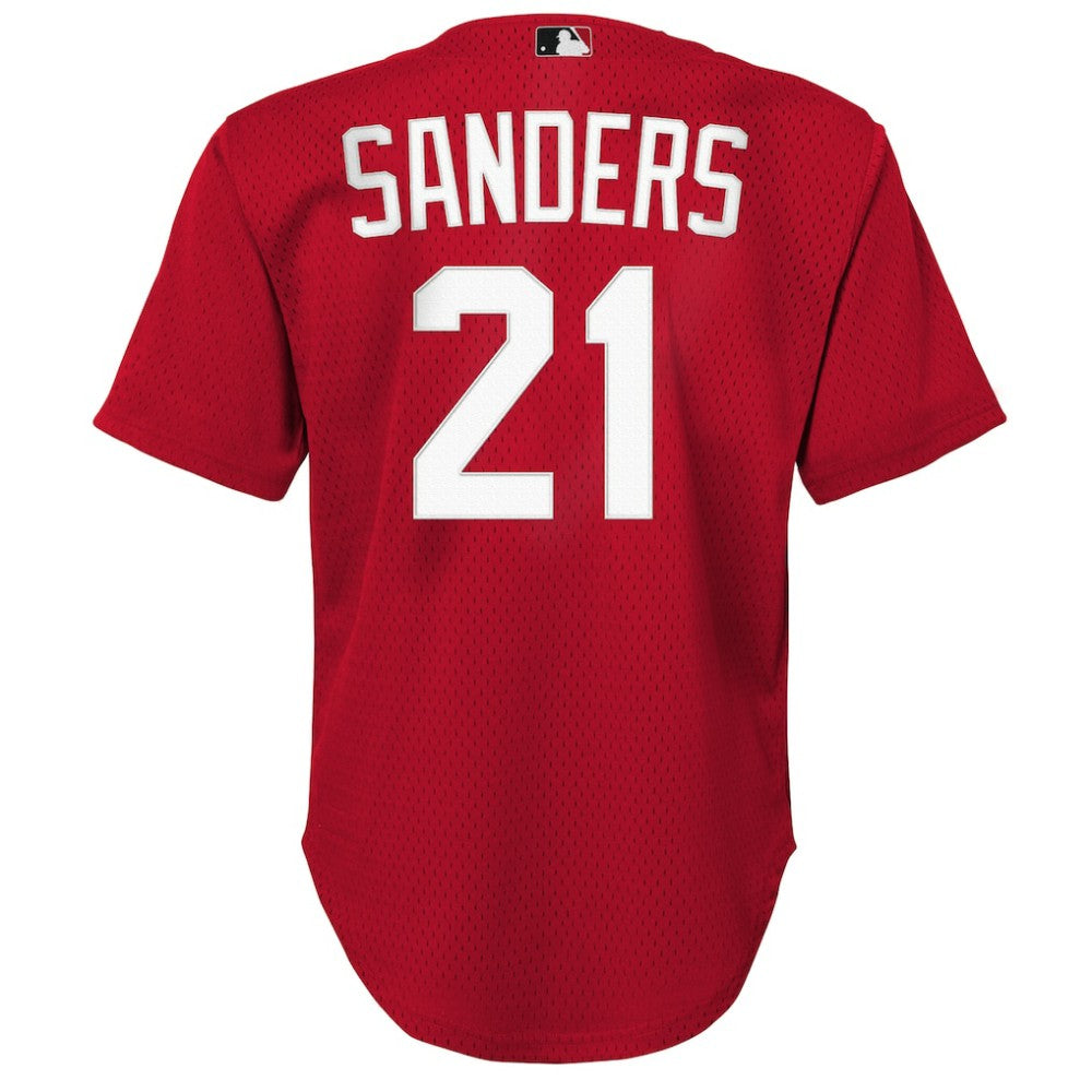Deion Sanders Cincinnati Reds Mitchell & Ness Youth Cooperstown Mesh Batting Practice Jersey Online