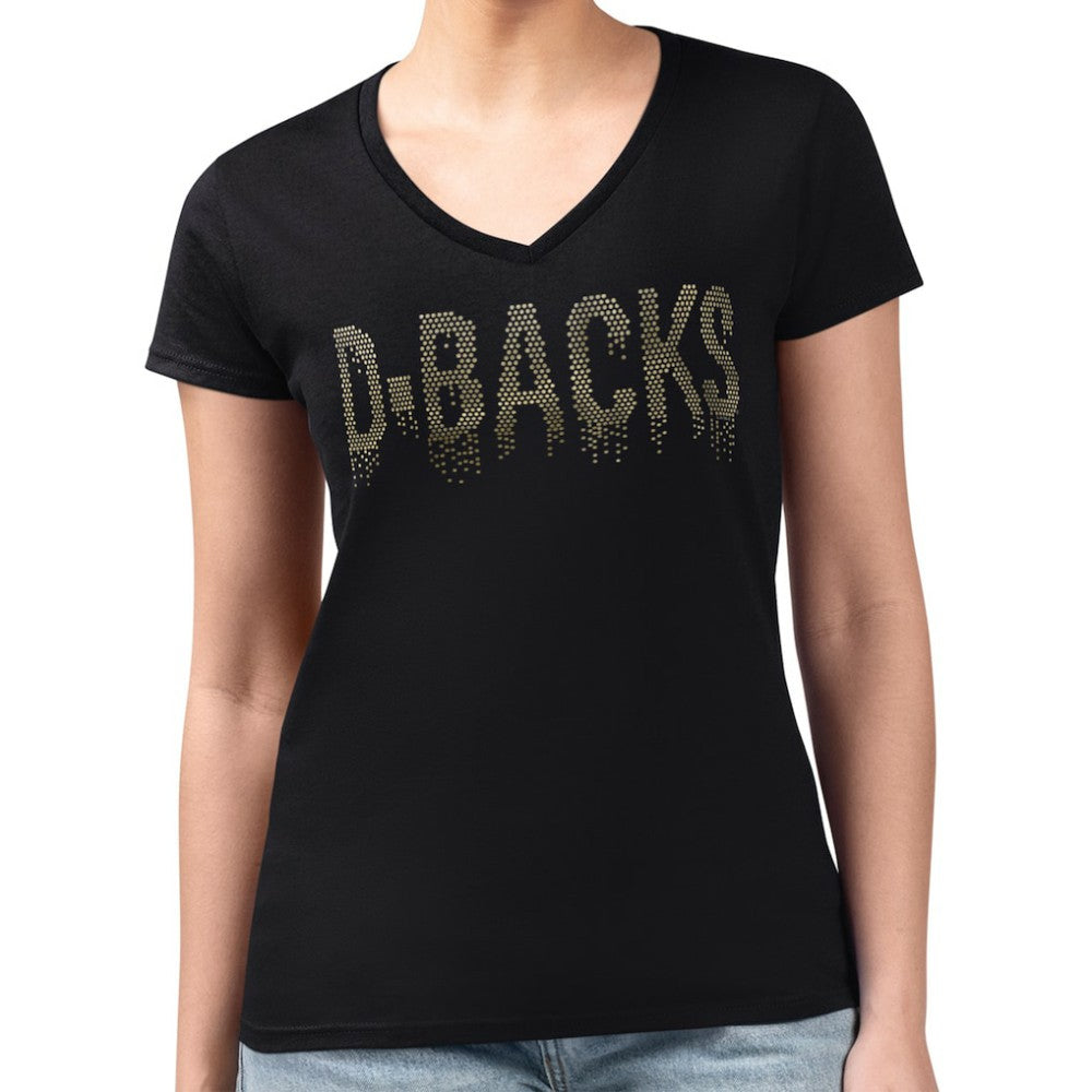 Arizona Diamondbacks G-III 4Her by Carl Banks Women's Metallic Drop Lightweight V-Neck T-Shirt Outlet