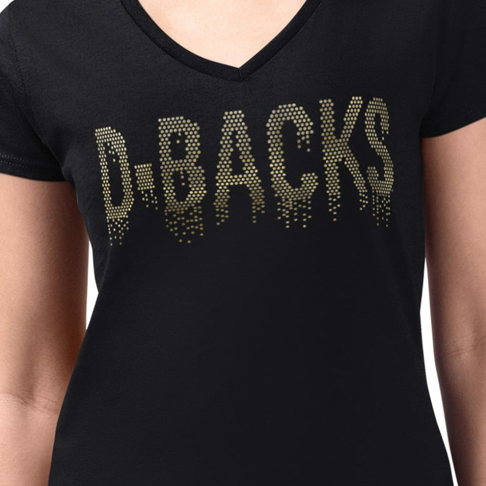 Arizona Diamondbacks G-III 4Her by Carl Banks Women's Metallic Drop Lightweight V-Neck T-Shirt Outlet
