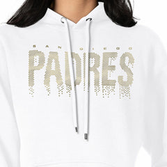 San Diego Padres G-III 4Her by Carl Banks Women's Metallic Drop Fleece Hoodie Discount