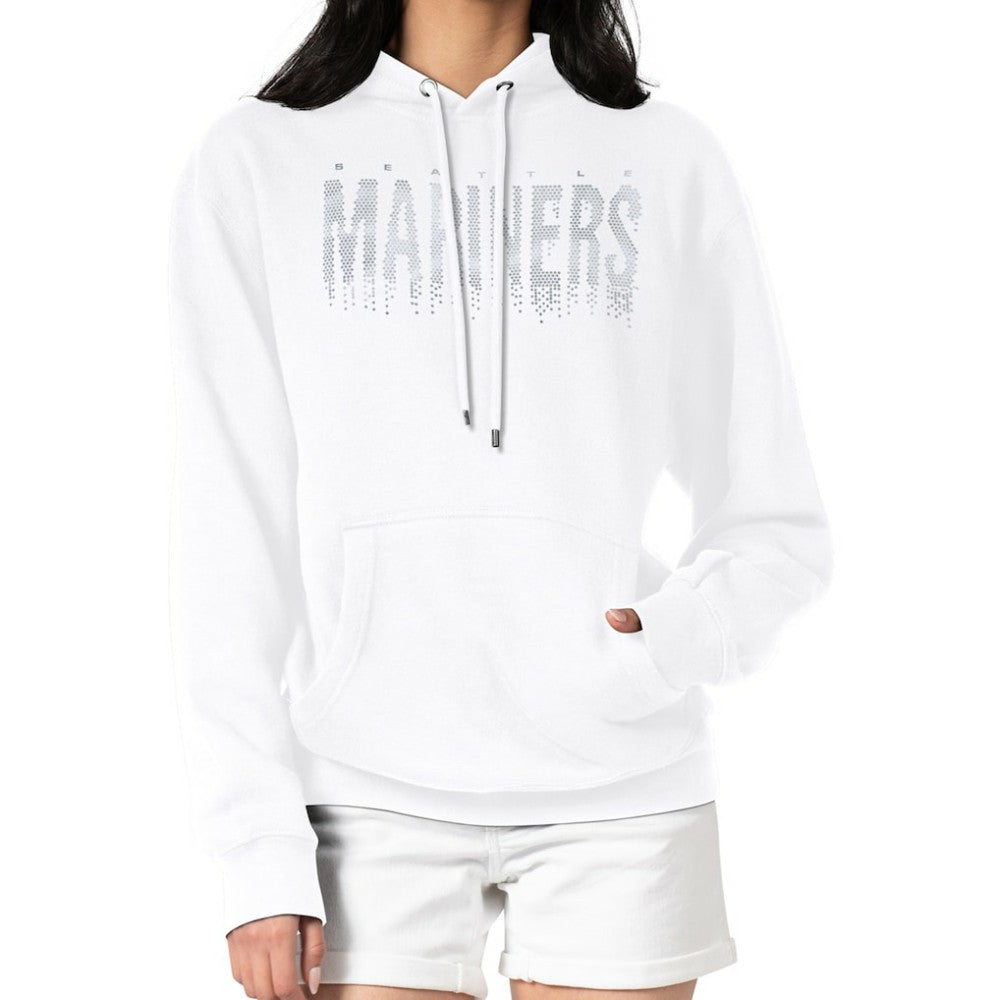 Seattle Mariners G-III 4Her by Carl Banks Women's Metallic Drop Fleece Hoodie Online