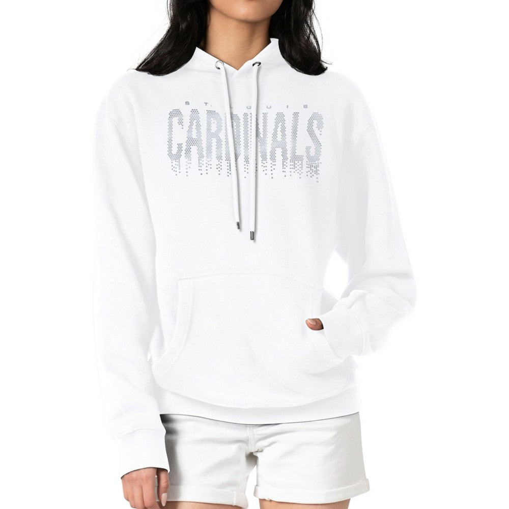 St. Louis Cardinals G-III 4Her by Carl Banks Women's Metallic Drop Fleece Hoodie Sale