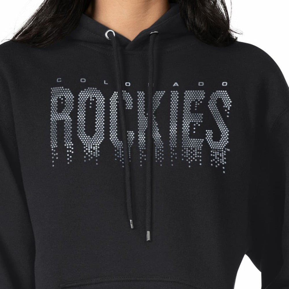Colorado Rockies G-III 4Her by Carl Banks Women's Metallic Drop Fleece Hoodie Sale