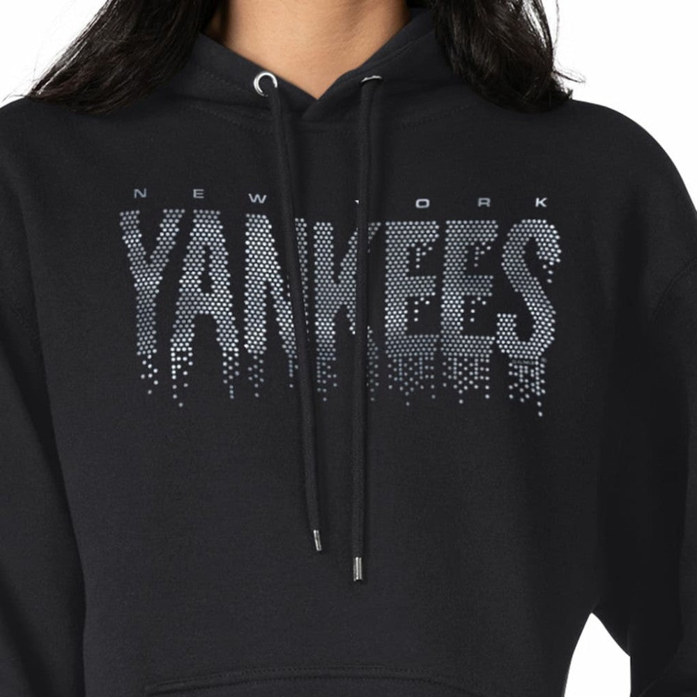 New York Yankees G-III 4Her by Carl Banks Women's Metallic Drop Fleece Hoodie Sale