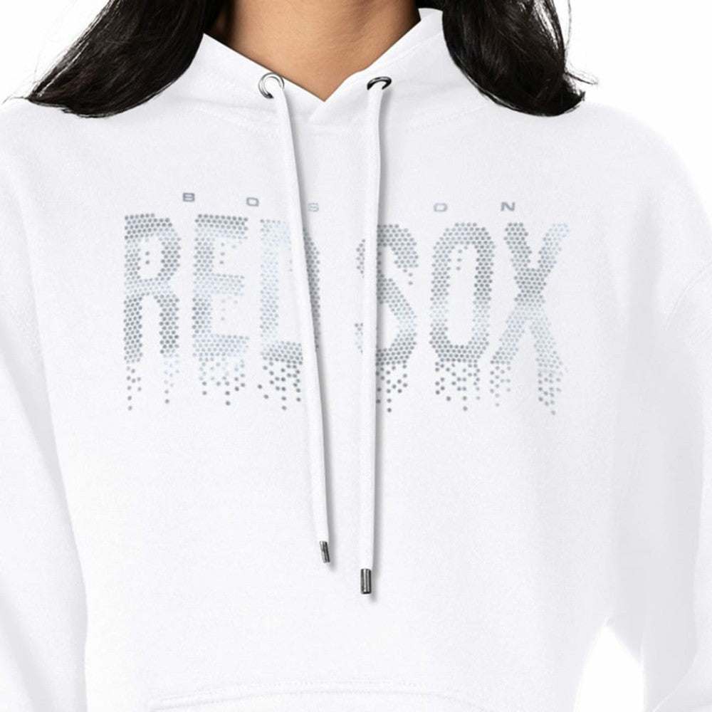 Boston Red Sox G-III 4Her by Carl Banks Women's Metallic Drop Fleece Hoodie Outlet