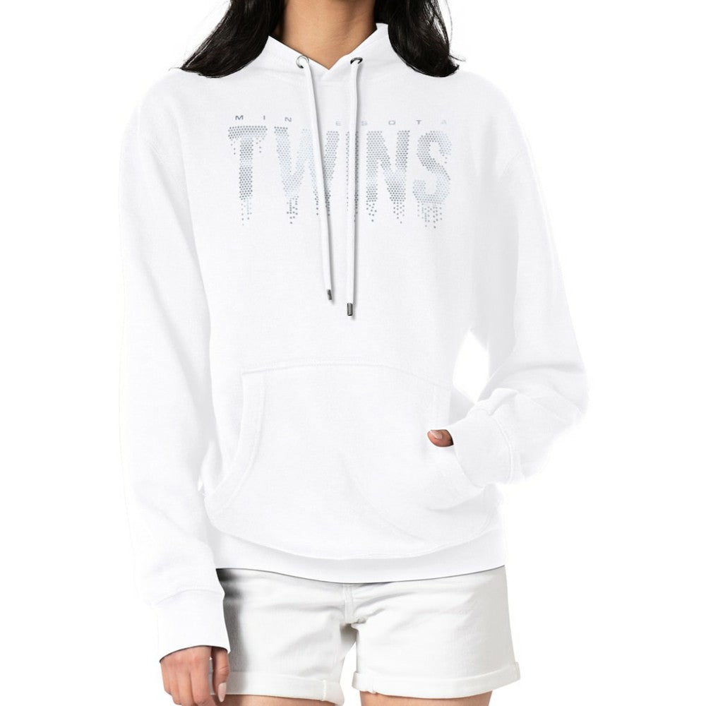 Minnesota Twins G-III 4Her by Carl Banks Women's Metallic Drop Fleece Hoodie Online