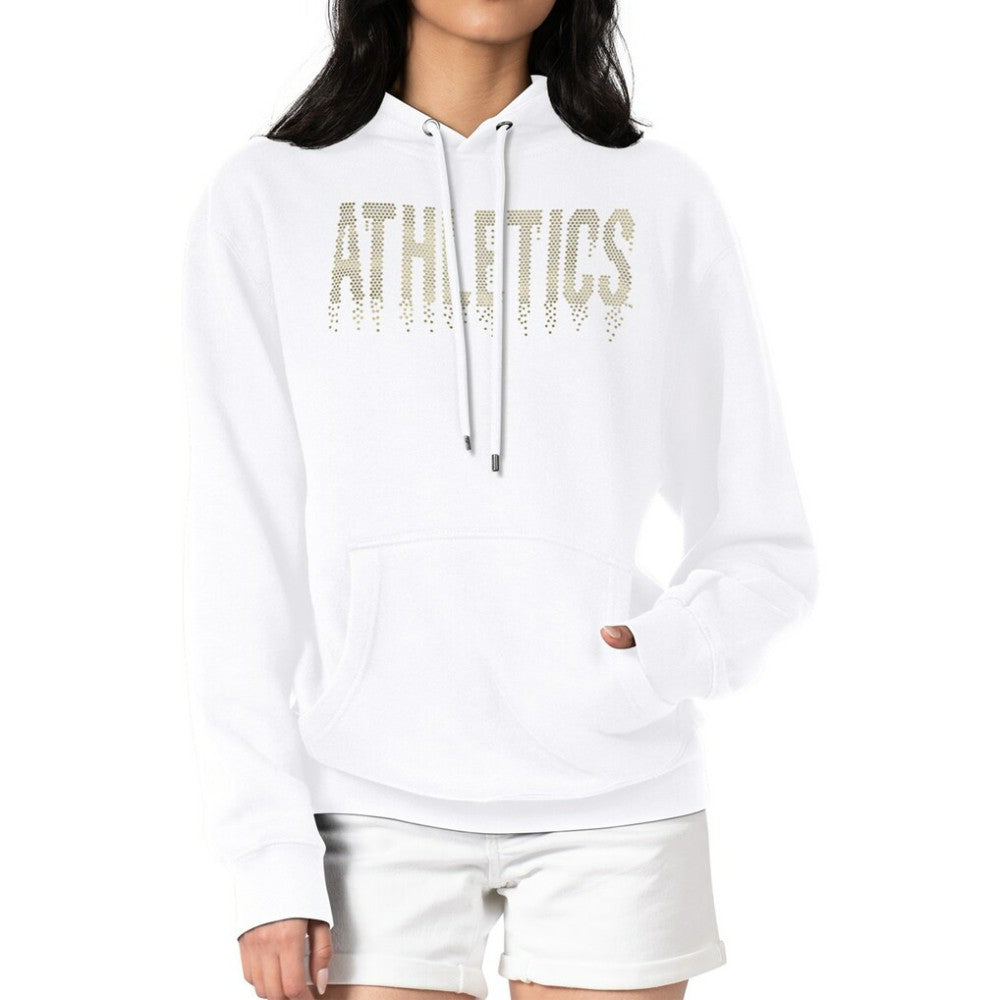 Athletics G-III 4Her by Carl Banks Women's Metallic Drop Fleece Hoodie for sale