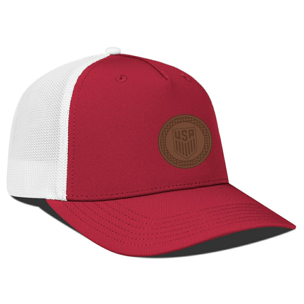 USMNT Levelwear Signal Periscope Adjustable Trucker Hat Red/White