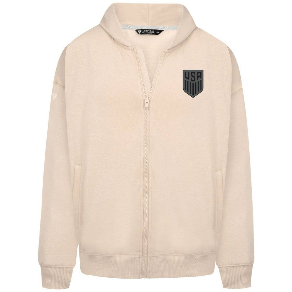 USMNT Levelwear Oversized Uphill Full-Zip Hoodie Khaki