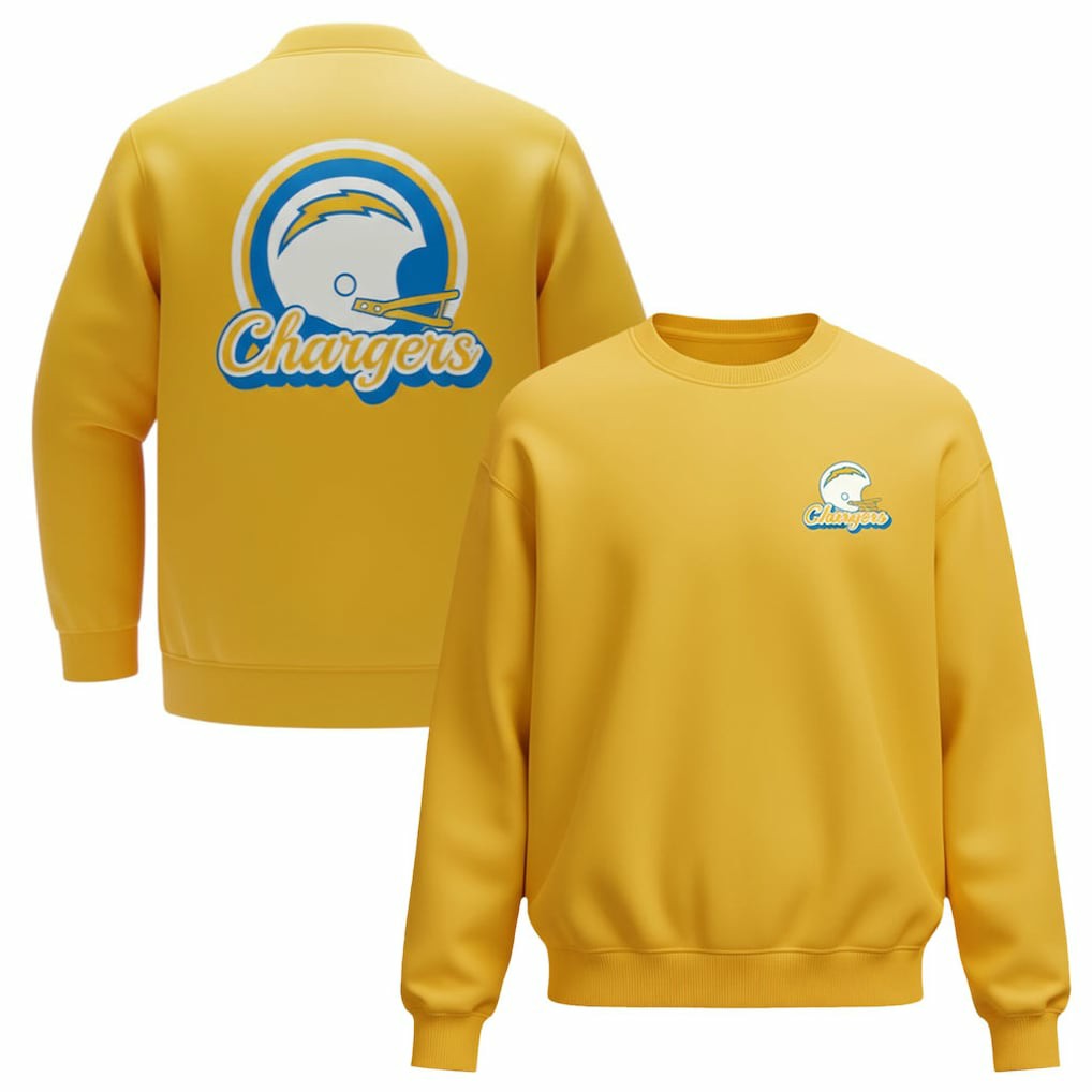 Los Angeles Chargers The Wild Collective Unisex Charger Power Fleece Sweatshirt - Gold - NFL