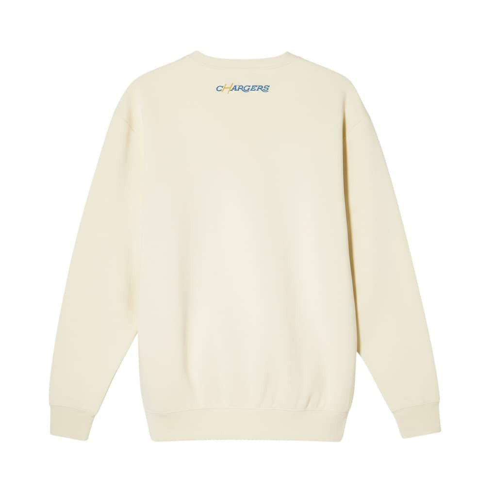 Los Angeles Chargers The Wild Collective Unisex Charger Power Fleece Sweatshirt - Cream - NFL