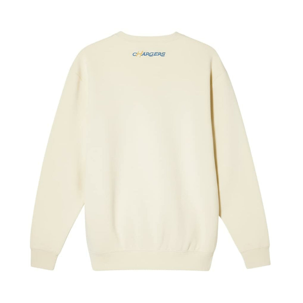 Los Angeles Chargers The Wild Collective Unisex Charger Power Fleece Sweatshirt - Cream - NFL
