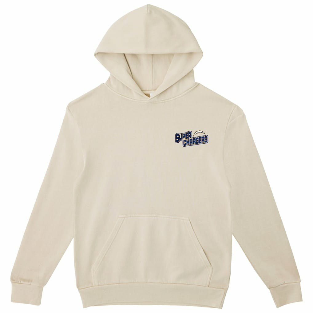 Los Angeles Chargers The Wild Collective Unisex Superchargers Hoodie - Cream - NFL