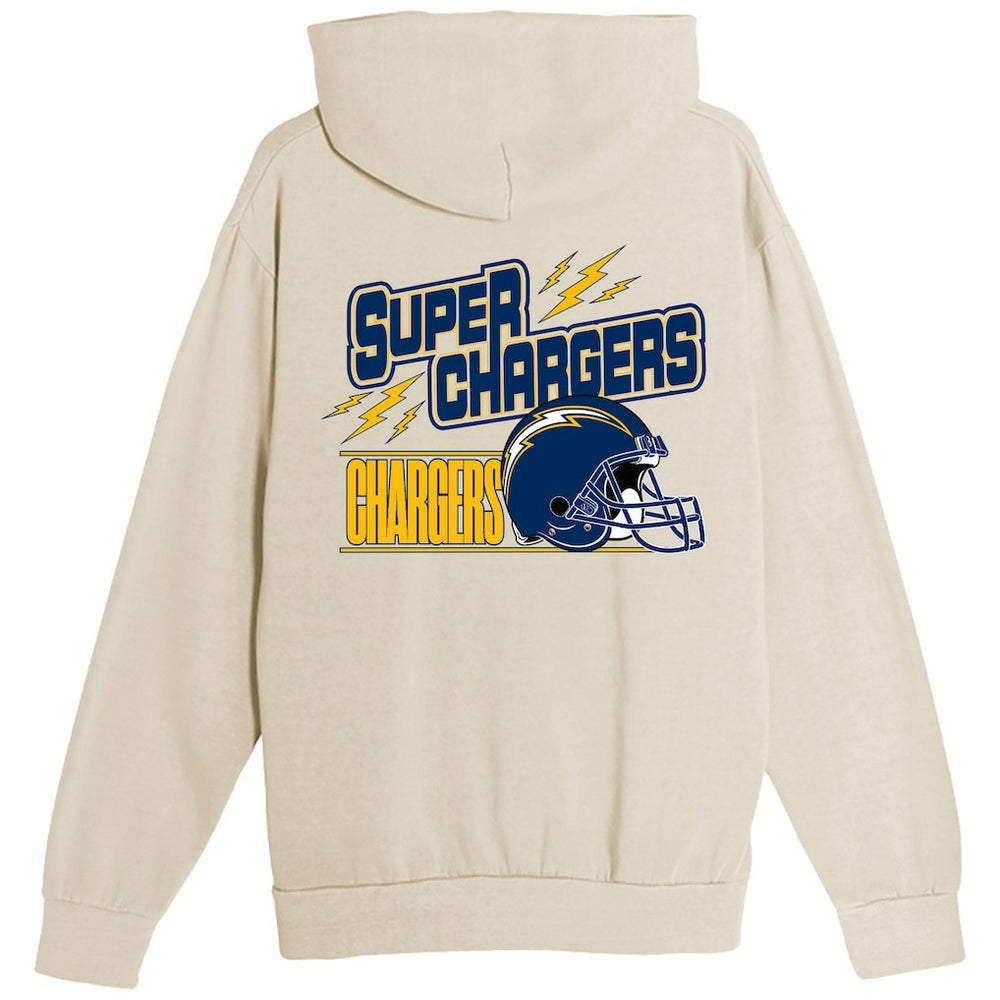 Los Angeles Chargers The Wild Collective Unisex Superchargers Hoodie - Cream - NFL