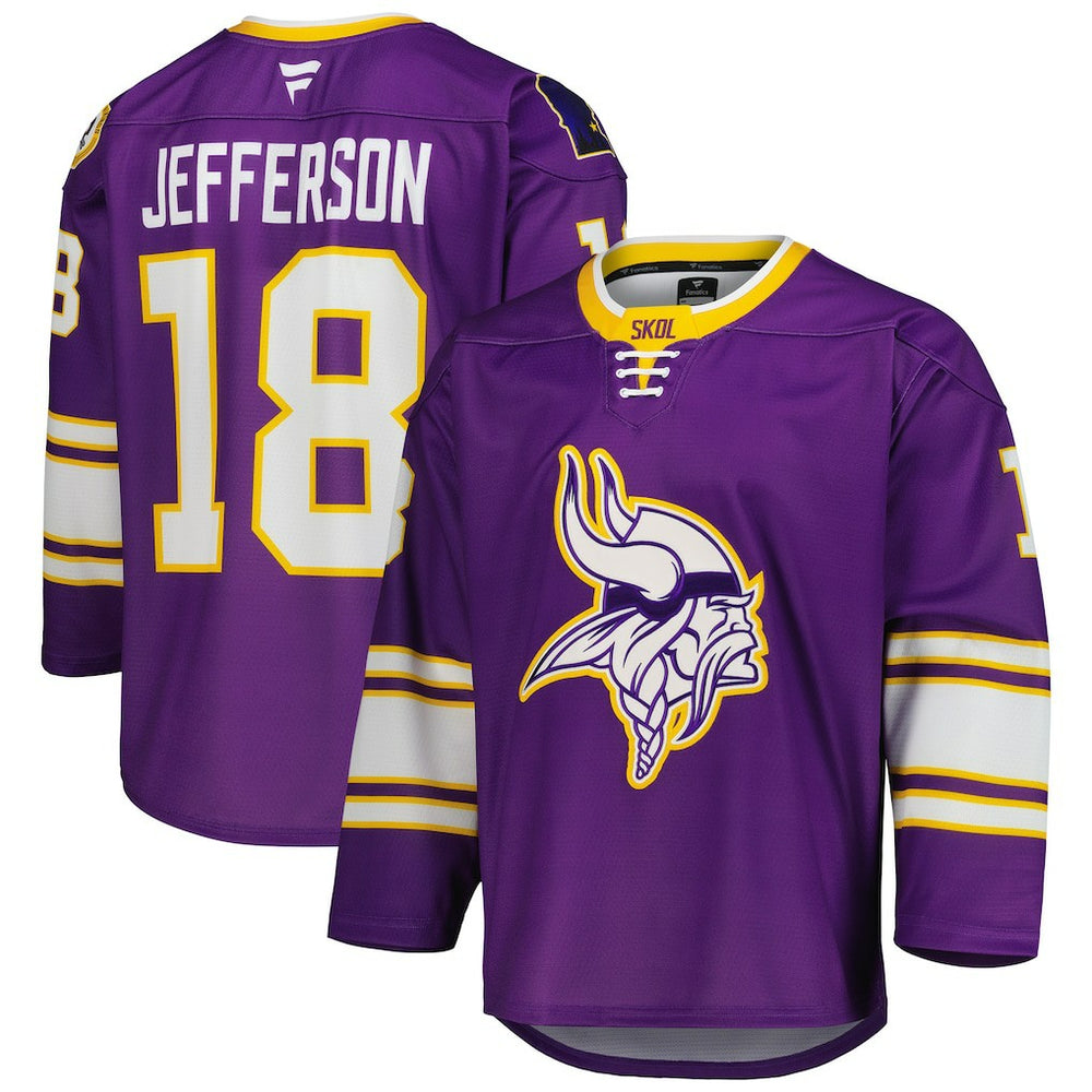 Justin Jefferson Minnesota Vikings Hockey Jersey - Purple - Fanatics
